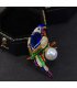 XSB096 - Colorful Bird Saree Brooch